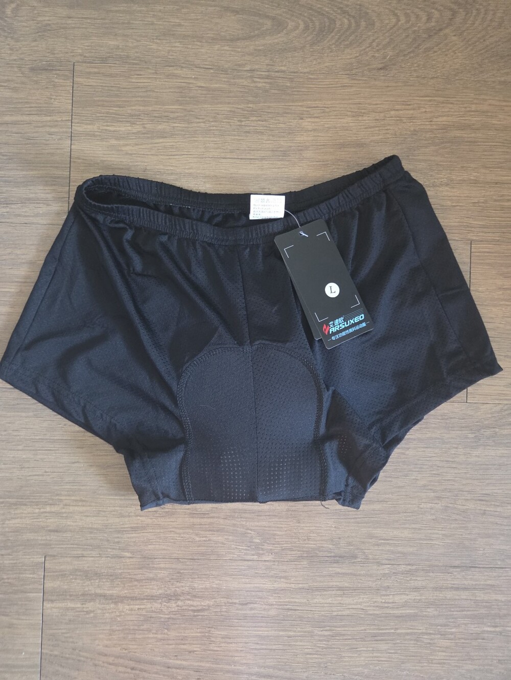 Arsuxeo Black Padded Cycling Undergarment Shorts